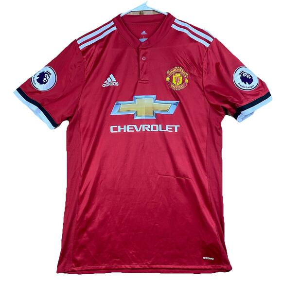 Adidas Manchester United Lukaku #9 Jersey 2017/18 Home EPL Patch Large - Picture 1 of 12